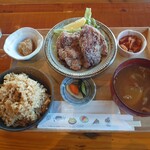 Andanchi Shokudou - 国産鶏の塩麹から揚げ定食1200円