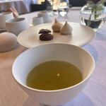 リストランテ 桜鏡 - 荒井園の緑茶（香りに驚きます）