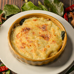 Oyster and mushroom gratin