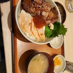 きくよし THE OUTLETS HIROSHIMA店 - 十勝豚丼と海鮮親子の合盛り丼1408円