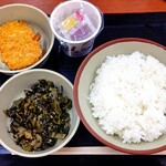中井食堂 中井パーキングエリア（PA)下り線 - ライス、納豆、コロッケ、高菜