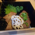 肉菜花苑 - 黒毛和牛食べ比べ御膳