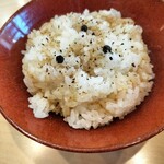 飯田商店 - バター醤油ごはん（硬めに炊かれた白飯が旨い）
