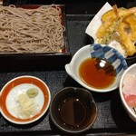 Irodori Wasai Miwami - 天せいろそばと小海鮮丼膳1538円