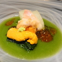はせ茂 - 2013年5月　煮ハマグリの出汁ジュレがけ