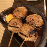 たまい - 金運つくね。弱っちいカフェのハンバーグ４つ分くらいあります。