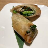中国料理 柚子 - 菜の花と牛スネ肉の春巻