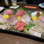 一心 - ★一心刺身盛り合わせ3人前(3,850円)
      相変わらず、全部のネタが新鮮！\(°∀° )/