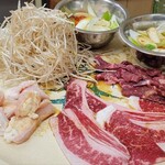 焼肉 味楽 - ミノ、ロース、ハラミ(2人前)