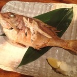 ざうお - タイ。半分は塩焼きで頂きました。