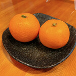 ひろしま 蕎麦人 - みかん（サービス）