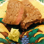 肉割烹 五平 - 静岡和牛シャートーブリアンのアップ(コース料理 肉割烹コース 正月バージョン)