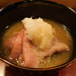 肉割烹 五平 - 静岡和牛のみぞれ鍋(コース料理 肉割烹コース 正月バージョン)