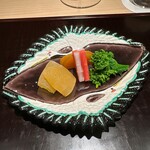 料理屋 稲家 - カラスミ　数の子の味噌漬け　菜の花辛子漬け　紅白なます