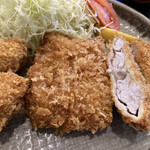 とんかつ・串揚げ 冨岳 - ヒレ.カキフライ定食