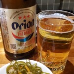 沖縄商店 しむら - オリオンビール（瓶）とお通し