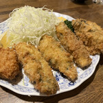 Tonkatsu Yutaka - カキフライ定食アップ