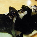高はし - 左から細切昆布、有馬山椒、昆布ちりめん