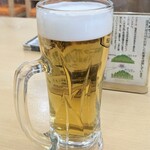 Yokobori Gyouza - 生ビール、美味しいです♡