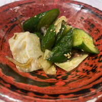 鰻う おか冨士 - 胡瓜漬物