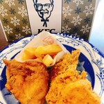 ケンタッキーフライドチキン - 料理写真:ブラックホットチキンとオリジナル､ポテトのセット^ - ^