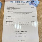 PASTIFICIO DEL GATTO - メニュー