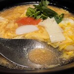 つるとんたん 六本木店 - 明太餡かけ玉子とじのおうどん