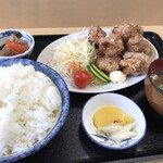 Araya Shokudou - からあげ定食（ライス大）850円