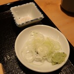 蕎麦割烹 稲田 - 藻塩　＆　薬味