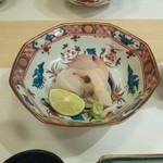 赤坂 詠月 - お造り　明石の鯛　白海老　ミル貝