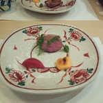 赤坂 詠月 - 愛知県産鴨肉を焼いたもの　チェダーチーズを焼いたもの　