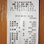 タカマル鮮魚店  - レシート