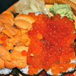タカマル鮮魚店  - うにといくらぶっかけ盛り！うに！甘くて美味しい！