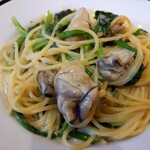 Melanzane - 作ってくれた  牡蠣とほうれん草 クリームパスタ1273円  ﾜﾀｼ