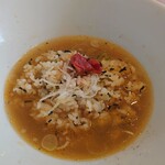 麺処 八貝 - 八貝昆布飯ダイブ