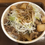 すき家 - にんにく白髪ねぎ牛丼 並盛