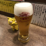 海鮮立呑 牡蠣スタンド - 生ビール（キリン1番搾りプレミアム）　540円（税込）