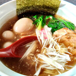 麺カフェ ひまわり - 追い生姜+ネギを投下