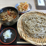 Genkiya - 肉汁そば800円+大盛り100円