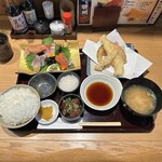 天ぷら海鮮 五福 - 名物!!五福定食(1,590円)