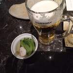 Shunkousakaba Shimizu - お通しとビール！