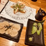 Washoku Baru Koiki - 長芋漬け　アボカド刺し　カプレーゼ