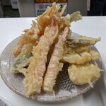 天ぷら定食ふじしま - 「海老天付き天ぷら定食」