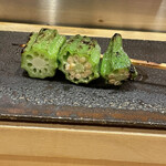 焼鳥 谷口 - 大きなオクラ