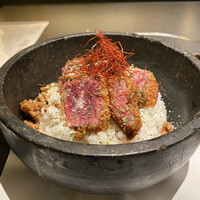 名古屋焼肉きらく - きらく石焼き牛カツカレーセット