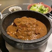 名古屋焼肉きらく - きらく石焼き牛カツカレーセット