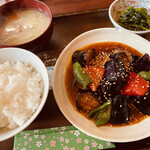 Minami - なすのピリ辛みそ炒め定食＝680円
                        