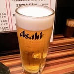 やきとり 正や - 生ビール（アサヒ熟撰）