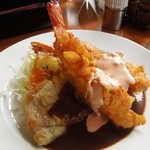 Kafe Do Kapurisu - 豚ロースステーキ＆海老のコーンフレーク揚げ