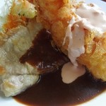 Kafe Do Kapurisu - 豚ロースステーキ＆海老のコーンフレーク揚げ
